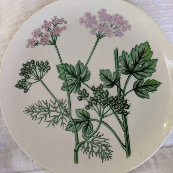 Horchow Neiman Marcus Yarrow Botanical Plaes Set of Three - Picture 2 of 4